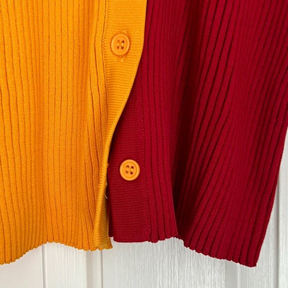 Kansas City Chiefs STAUD Women's Cargo Sweater - Gold/Red SZ M - Picture 7 of 13